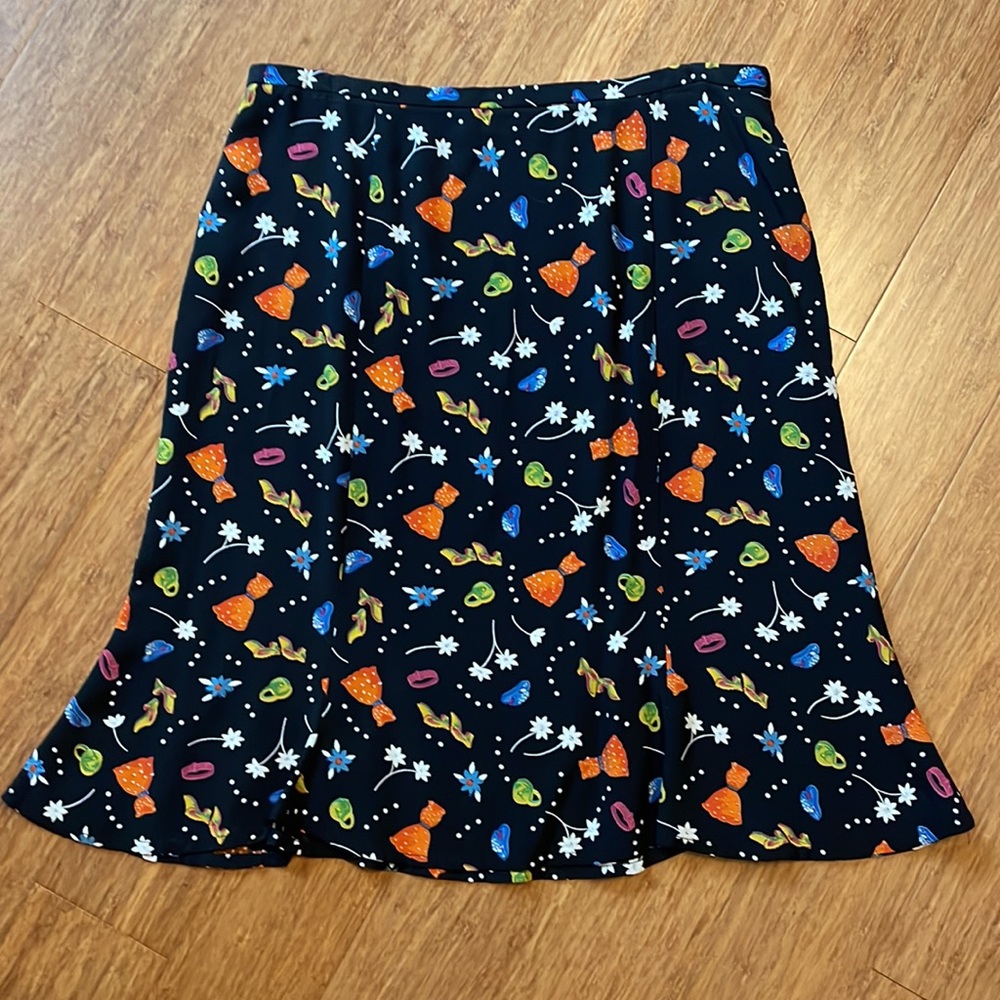 Plum knee length skirt